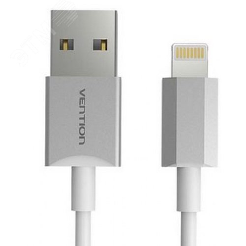 Кабель USB 2.0 AM на Lightning 8M для iPad и iPhone, серебристый VAI-C02-W100 Vention