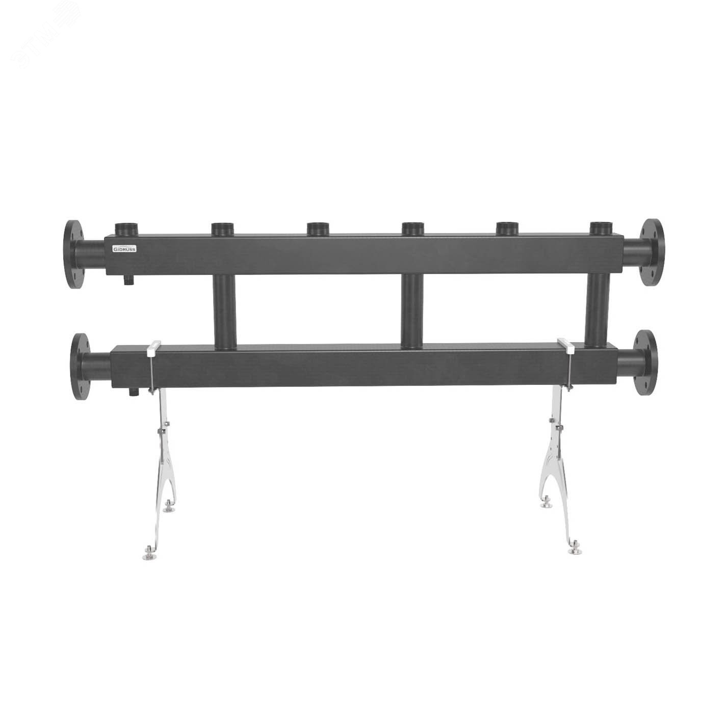 Изображение товара Коллектор модульный MK-400-3x50 на 3 контура G 2', 2 магистрали фланцевое подключение DN 65, до 400 кВт, ст 09Г2С (шт)