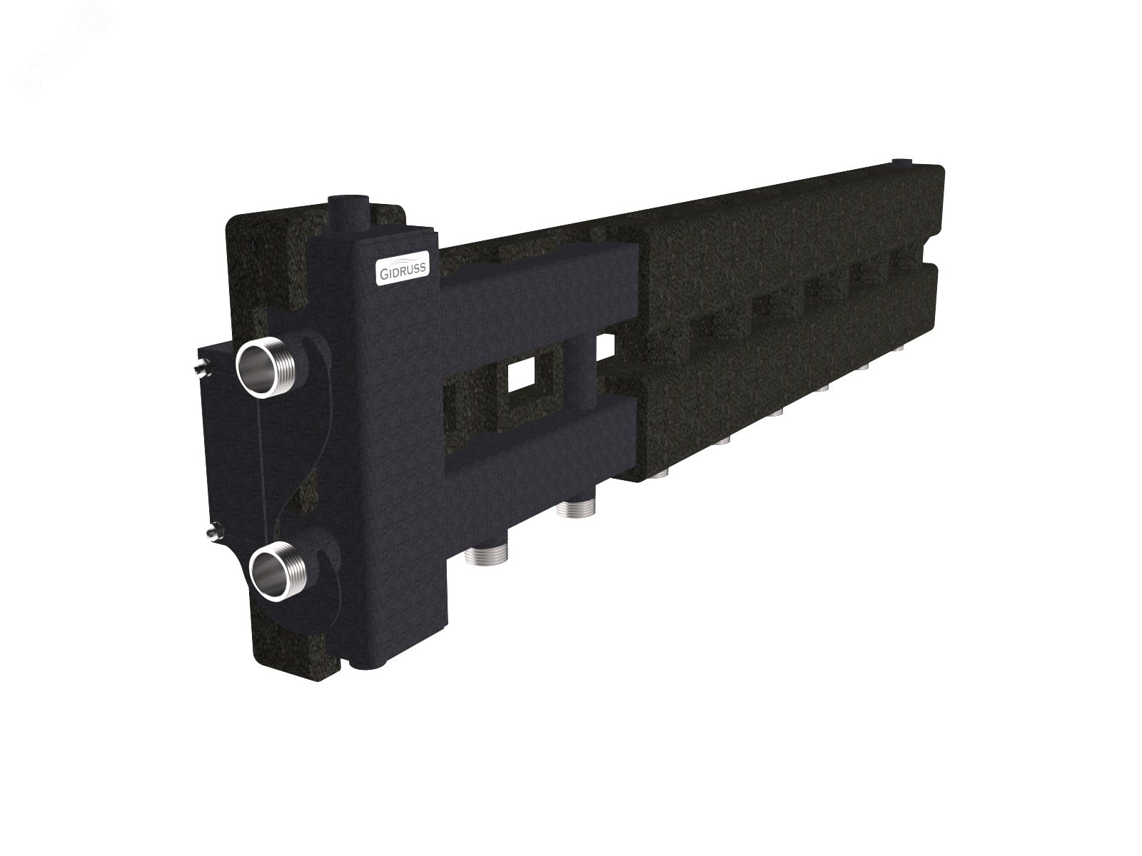 Изображение товара Коллектор с гидрострелкой BM-60-5D.EPP на 5 контуров G1' с термоизоляцией до 60 кВт, ст. 09Г2С (шт)