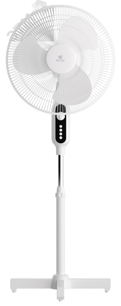 Изображение товара Вентилятор бытовой напольный, встроенный таймер до 2 часов, цвет белый, RSF-1602M (шт)