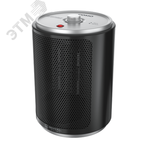 Изображение товара Тепловентилятор электрический, металлокерамический нагреватель, с механическим упр-нием, с защитой от перегрева, на 0.5 кВт, цвет черный (шт)