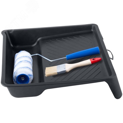 "Набор малярный ""Универсальный № 2"" (ванночка 270х270 мм + валик полиакрил 150 мм + кисть 50 мм)" - фото 3