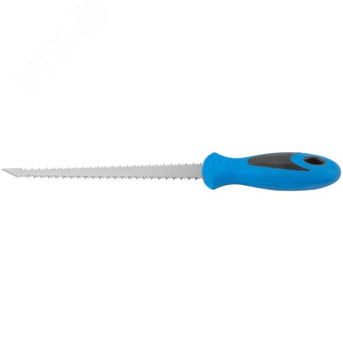 Ножовка ручная узкая для гипсокартона, прорезиненная ручка 170 мм - фото 4