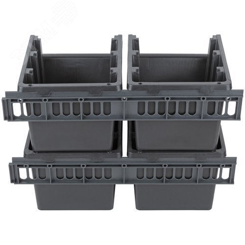 Набор Лотков для крепежа (12 шт. лотков  225х125х125 мм + 6 шт. планок), черные - фото 3