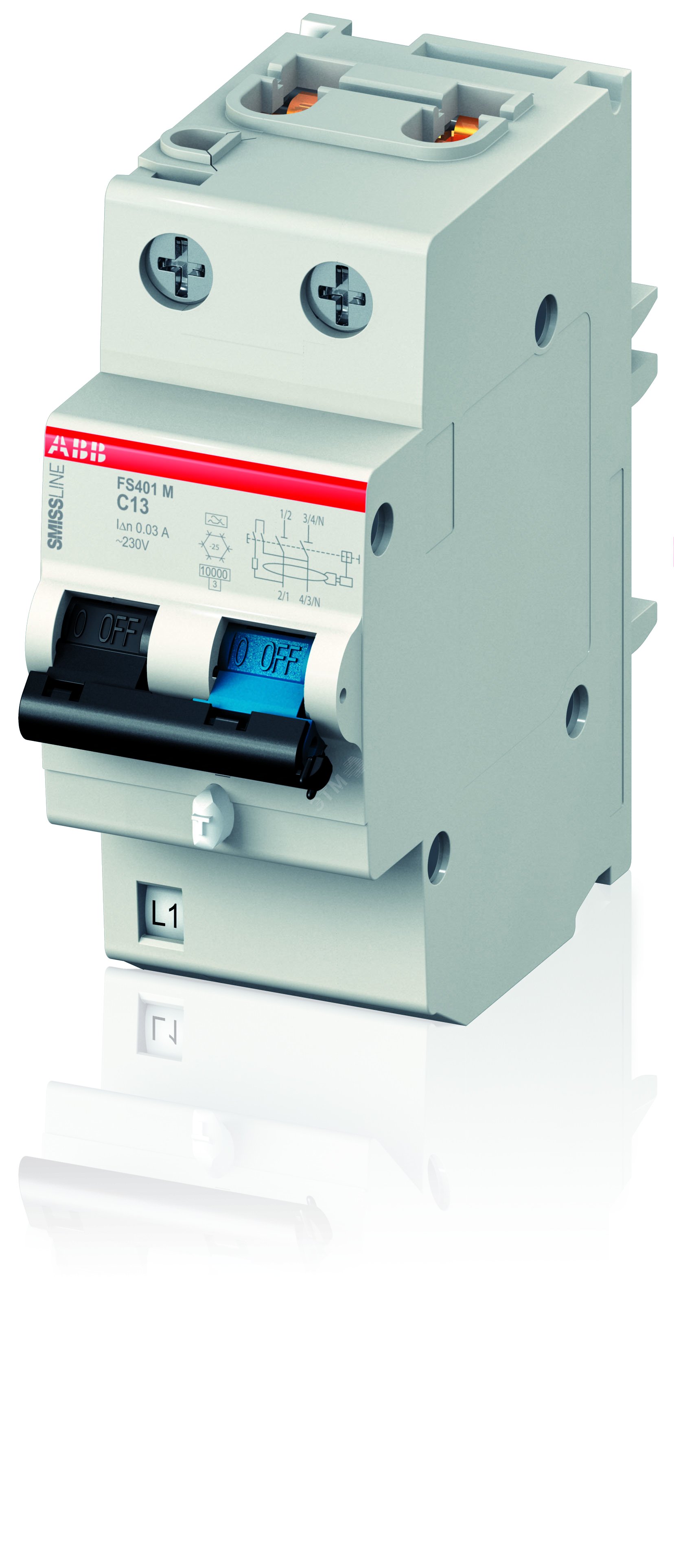 Выключатель автоматический дифференциального тока FS401E-C16/0.03 ABB - превью 2