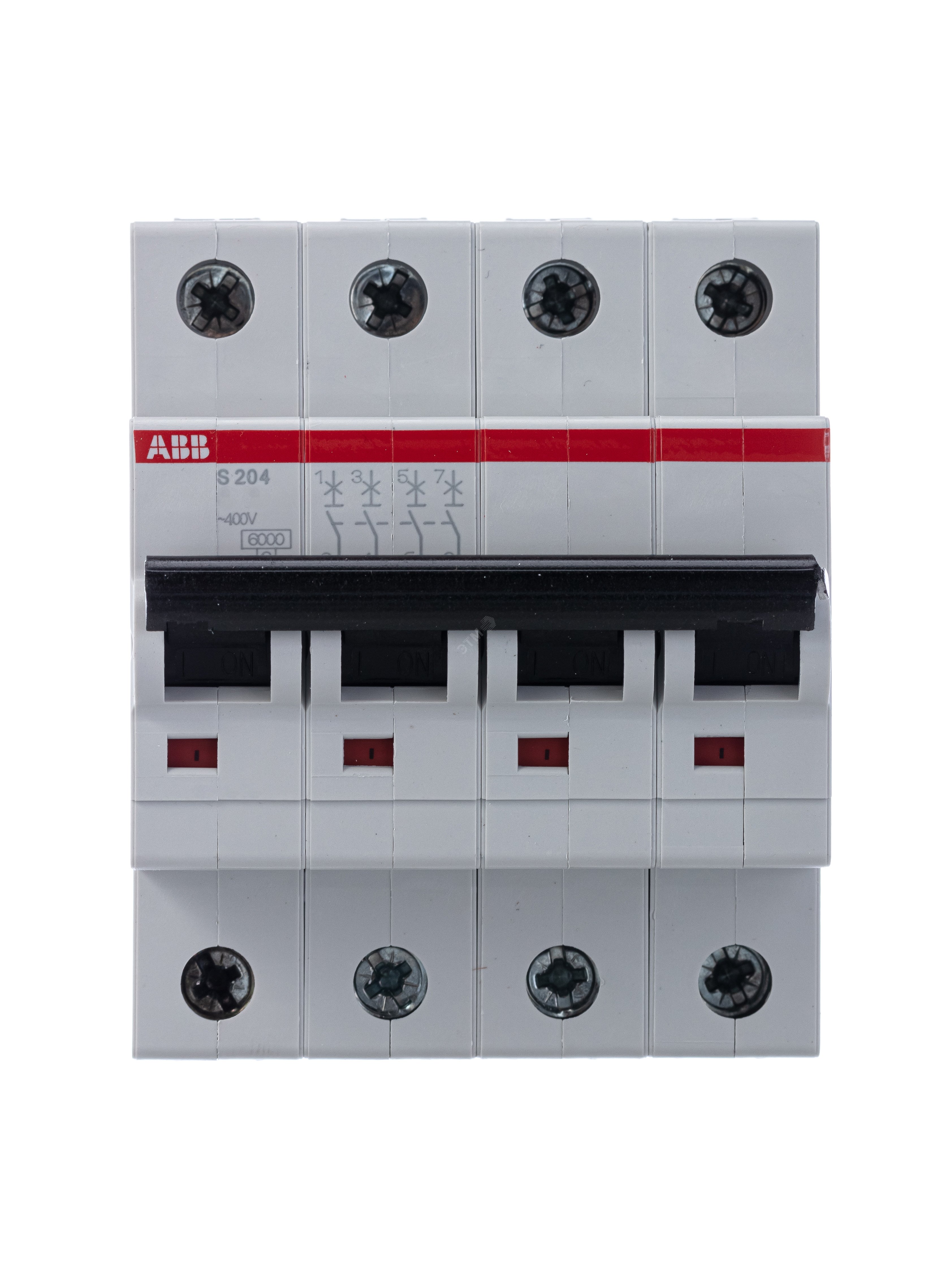 Выключатель автоматический четырехполюсный 25А D S204 6кА S204 D25 ABB - превью 4