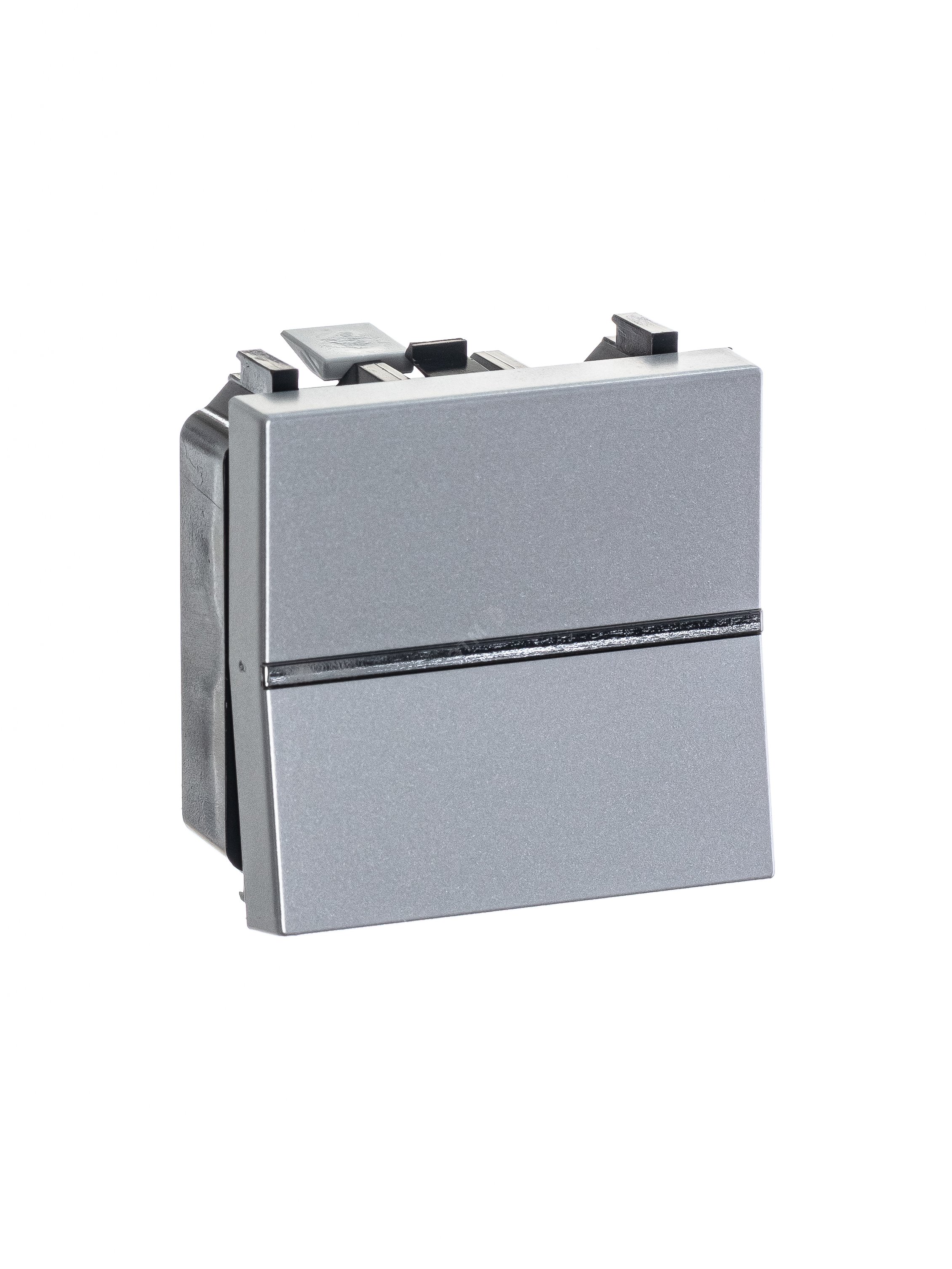 Выключатель одноклавишный, в рамку, серебро N2201 PL ABB - превью 4
