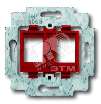 Суппорт для 2 неэкранированных LWL разъемов AMP / tyco Electronics BTR KRONE RADIALL Setec с красным цоколем без распорок 1812-500 ABB - превью