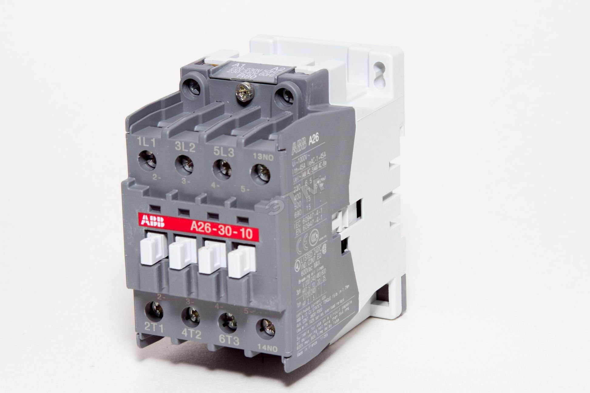 Контактор A26-30-10 (26А AC3) катушка 220В AC артикул 1SBL241001R8010 ...