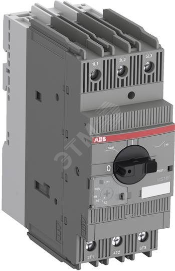 Выключатель автоматический MS165-65 25кА с регулируемой тепловой защитой 52А-65А класс 10 1SAM451000R1017 ABB - превью