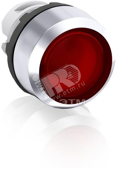 Кнопка MP1-31R красная (только корпус) подсветка без фиксации PUSHBUTTON MP1-31R ABB - превью