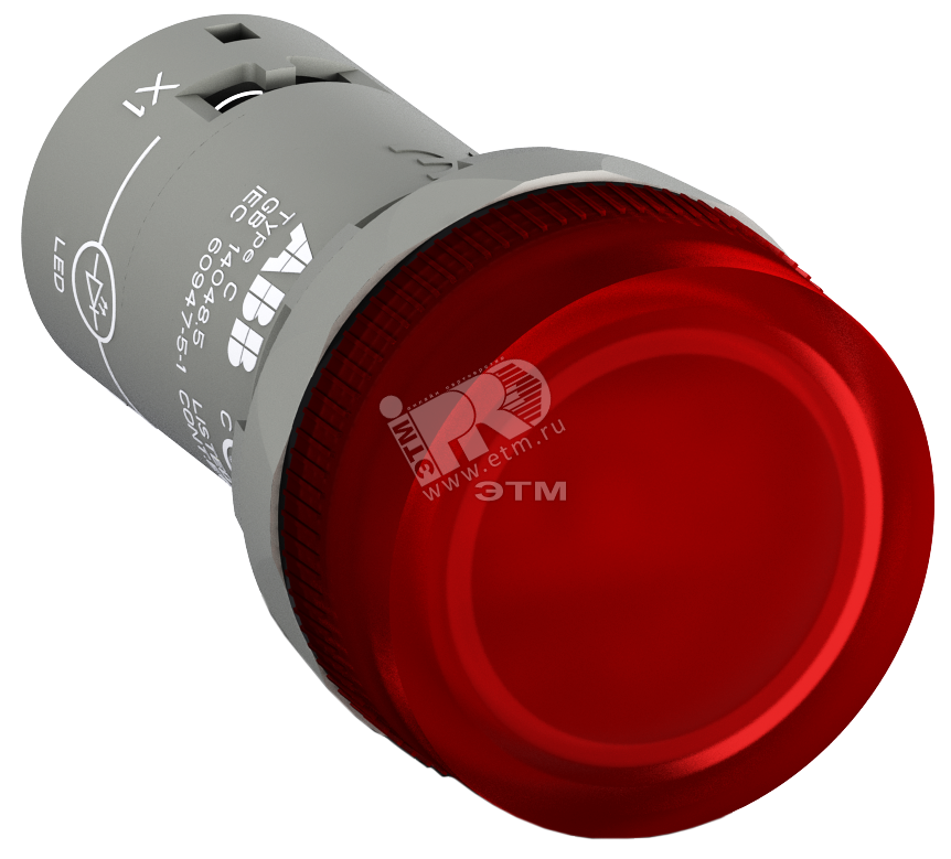 Лампа CL2-520R красная со встроенным светодиодом 220В DC 1SFA619403R5201 ABB - превью