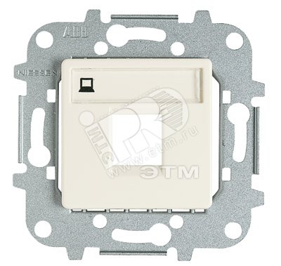Изображение товара STYLO Розетка компьютерная RJ45 категория 5е 2 модуля белая IP20 монтаж скрытый