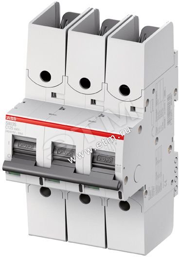 Выключатель автоматический трехполюсный 125А артикул S803S-C125-R ABB ...