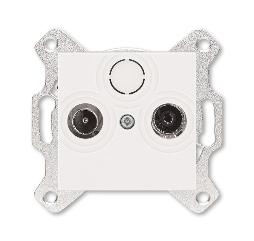 Изображение товара Розетка TV-R ABB Levit перламутровая скрытого монтажа