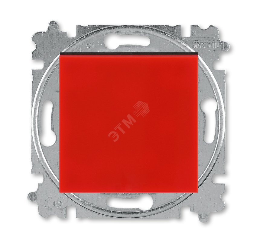 Выключатель одноклавишный Levit красный / дымчатый чёрный 3559H-A01445 65W ABB - превью 2
