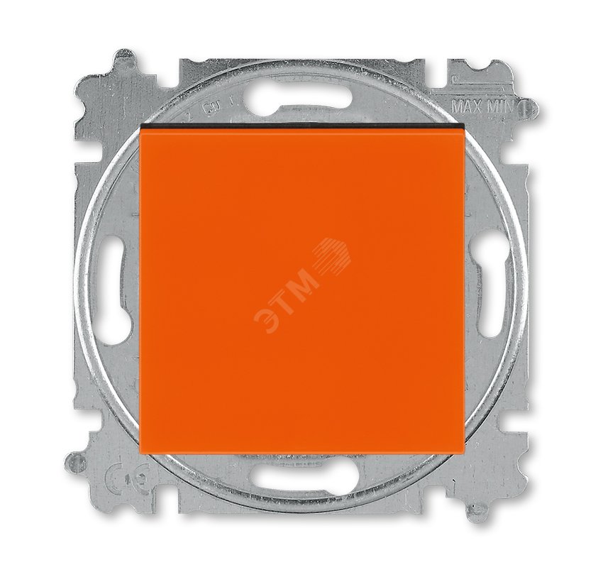 Выключатель одноклавишный Levit оранжевый / дымчатый чёрный 3559H-A01445 66W ABB - превью 2