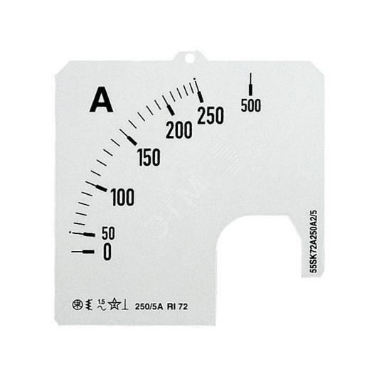 Шкала для амперметра SCL-A5-250/48 ABB - превью