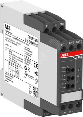 Реле контроля тока CM-SRS.12 1ф диапазоны измерения 0.3-1.5А/1-5A/3-15A 1SVR730841R1300 ABB - превью 2