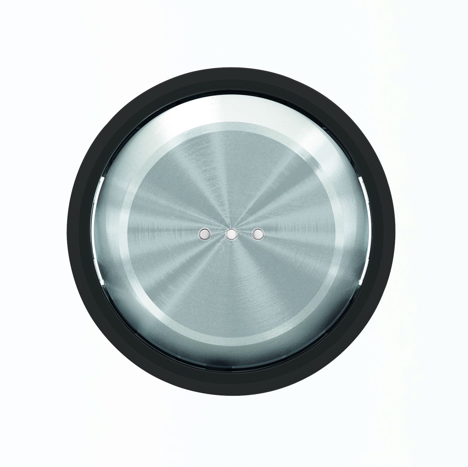 Клавиша для одноклавишных выключателей/переключателей/кнопок с линзой подсветки SKY Moon кольцо черное стекло 8601.3 CN ABB - превью 3