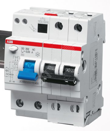 Выключатель автоматический дифференциального тока четырехмодульный DS202 M AC-C20/0.03 DS202 M AC-C20/0,0 ABB - превью 3