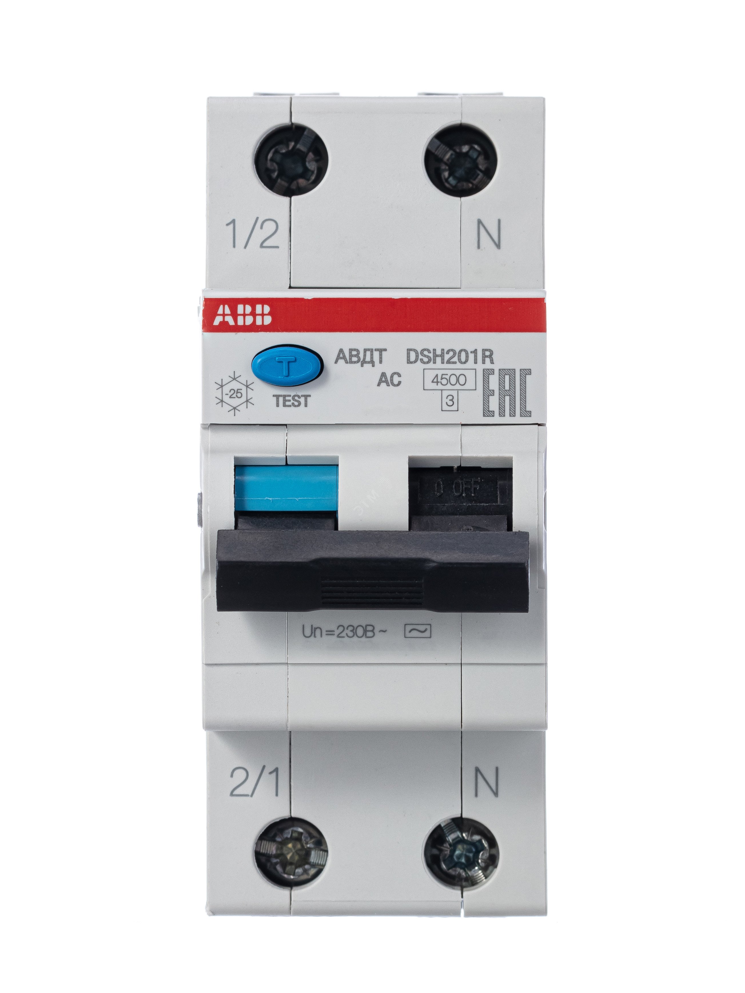 Выключатель автоматический дифференциальный (АВДТ) DSH201R 1п+N C20А 30мА тип АС DSH201R C20 AC30 ABB - превью 6