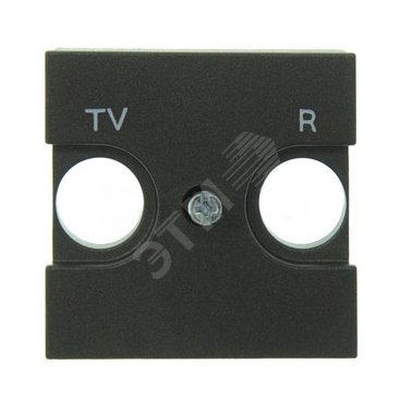 Zenit Накладка для TV-R розетки 2 модуля антрацит N2250.8 AN ABB - превью 3