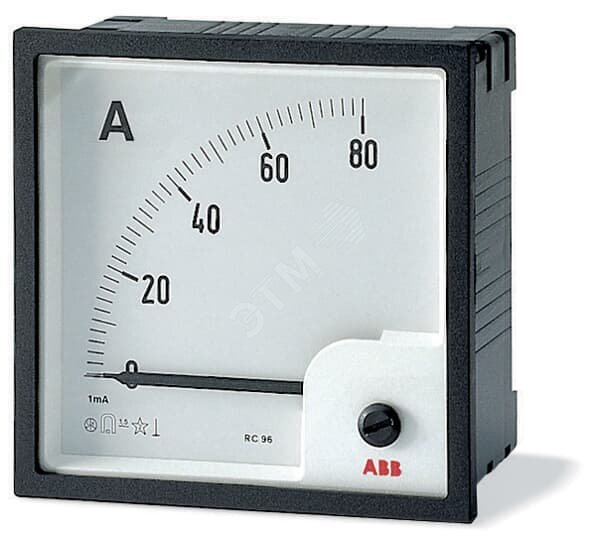 Амперметр переменного тока прямого включения AMT1-A1-60/96 ABB - превью 2