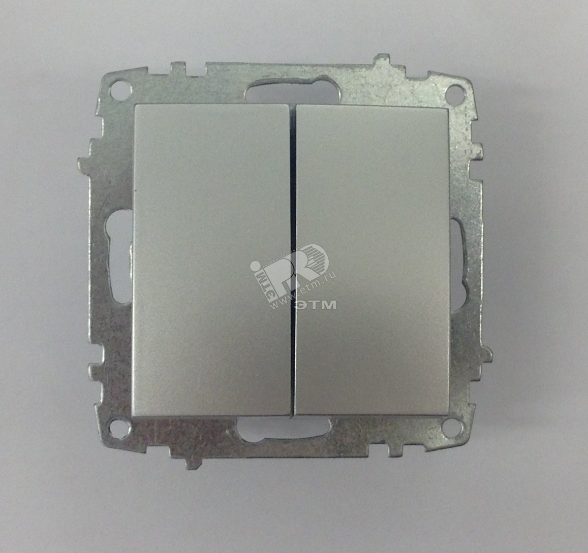 Cosmo Выключатель двухклавишный алюминий 619-011000-202 ABB - превью 2