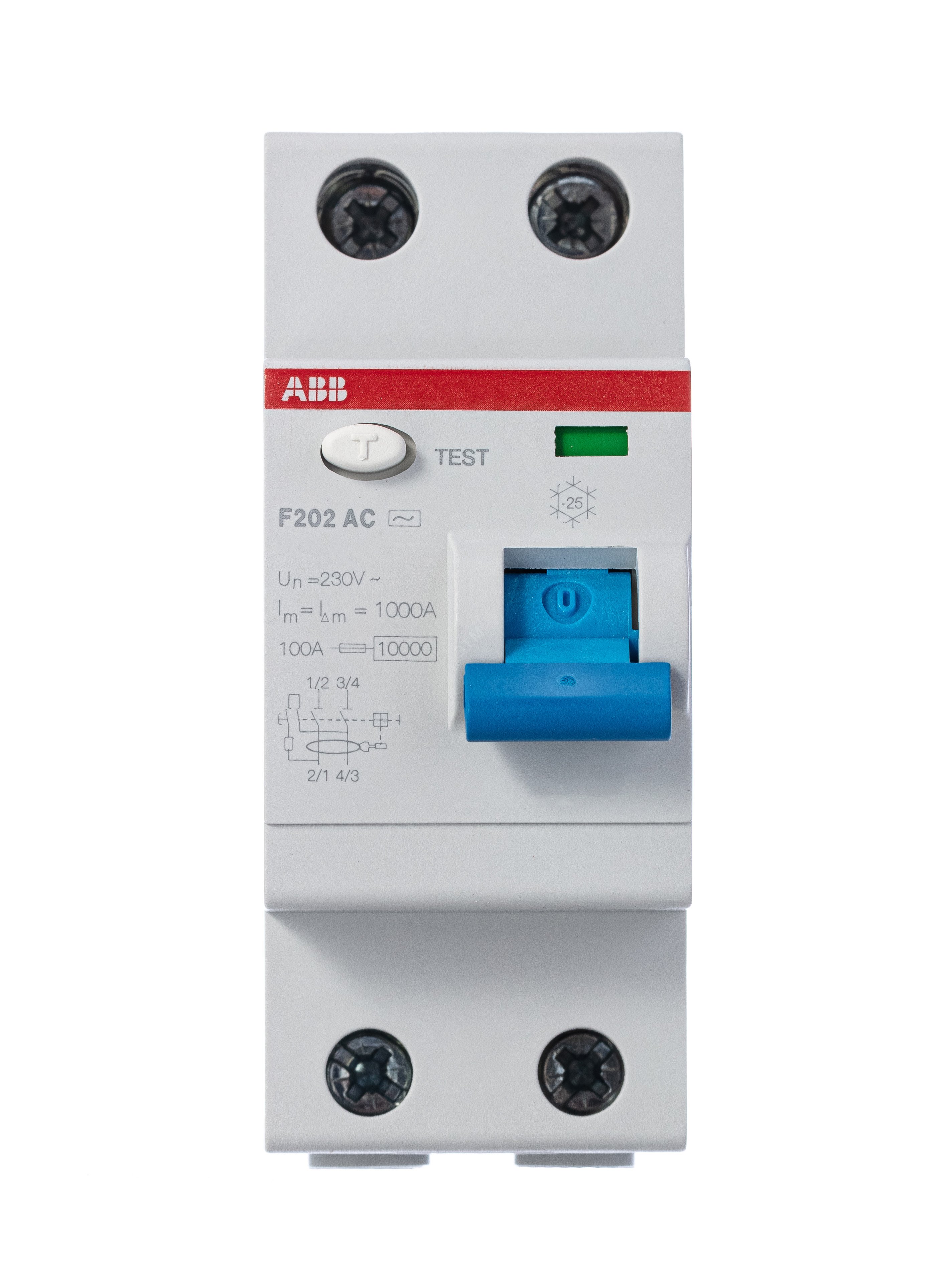 Выключатель дифференциального тока (УЗО) 2п 40А 300мА F202 АС F202 AC-40/0,3 ABB - превью 5
