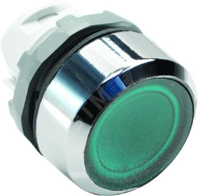 Кнопка зеленая с фиксацией MP2-21G низкая с подсветкой 1SFA611101R2102 ABB - превью 2