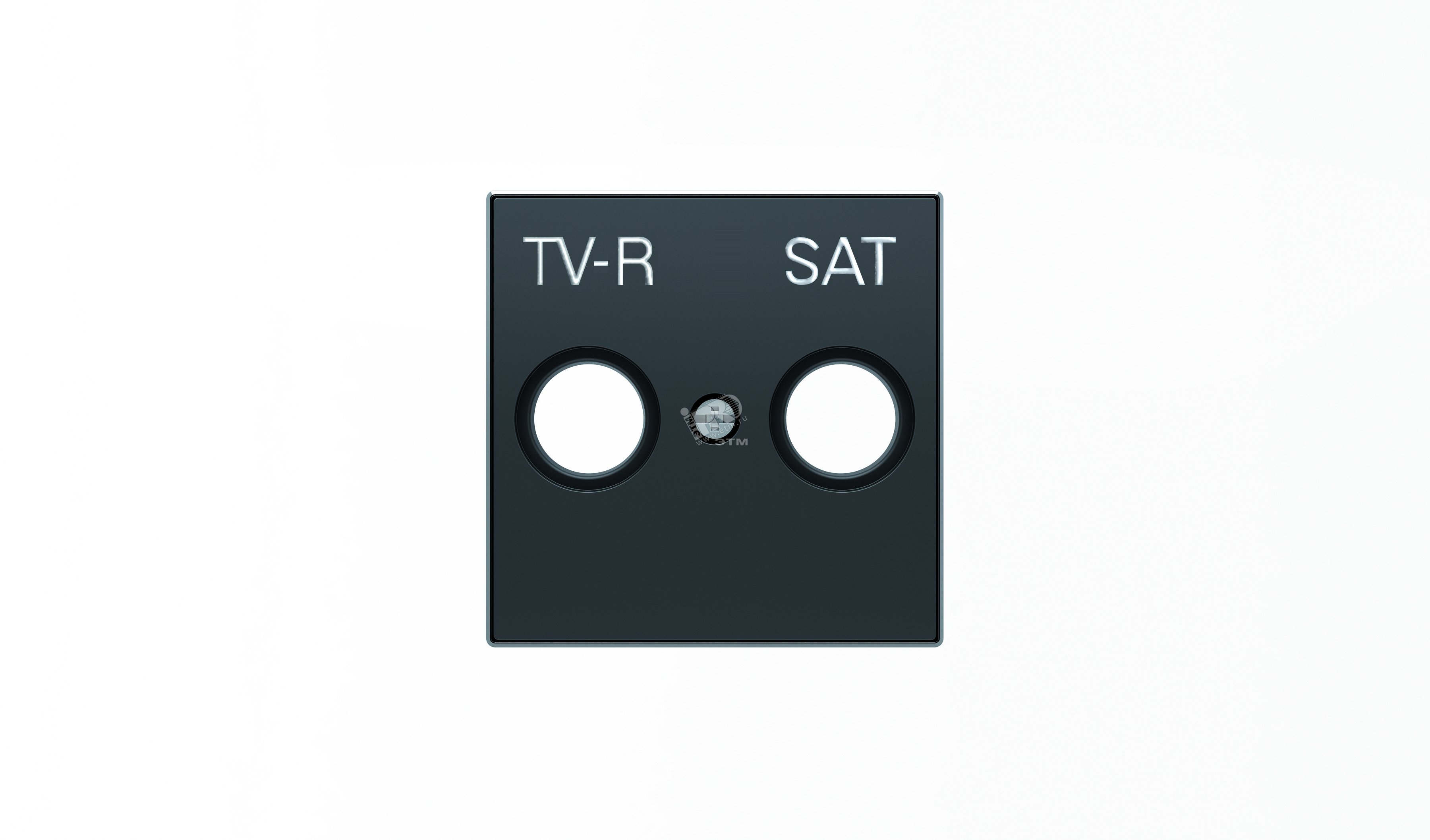 Накладка для TV-R-SAT розетки SKY черный бархат 8550.1 NS ABB - превью 2