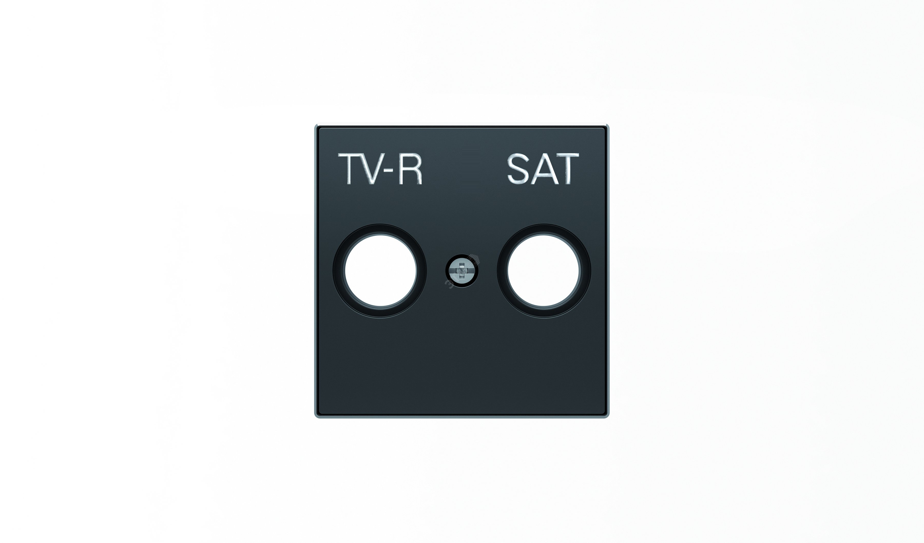 Накладка для TV-R-SAT розетки SKY черный бархат 8550.1 NS ABB - превью 3
