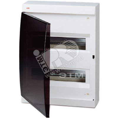 Щит распределительный навесной ЩРн-П-24 IP41 пластиковый белый прозрачная дверь UNIBOX 122640006 ABB