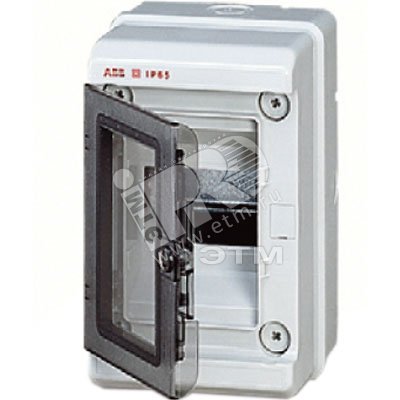 Щит распределительный навесной ЩРн-П-4 IP65 пластиковый серый прозрачная дверь 12744 ABB