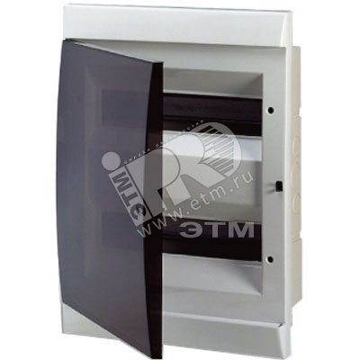 Щит распределительный встраиваемый ЩРв-П-24 IP40 пластиковый белый прозрачная дверь с клеммником UNIBOX 1SL0512A06 ABB