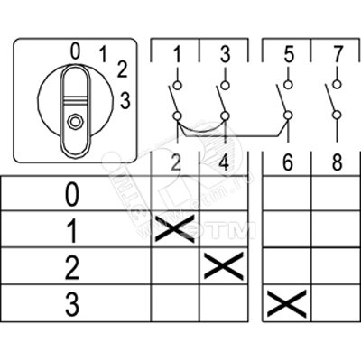 Кулачковый переключатель на 3 положения схема подключения