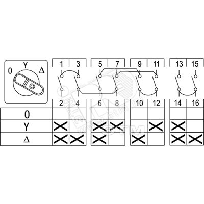 Схема подключения кулачкового переключателя звезда треугольник