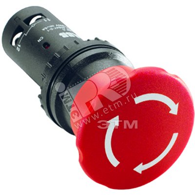 Кнопка аварийная красная с фиксацией CE4T-10R-02 2H3 1SFA619550R1051 ABB - превью