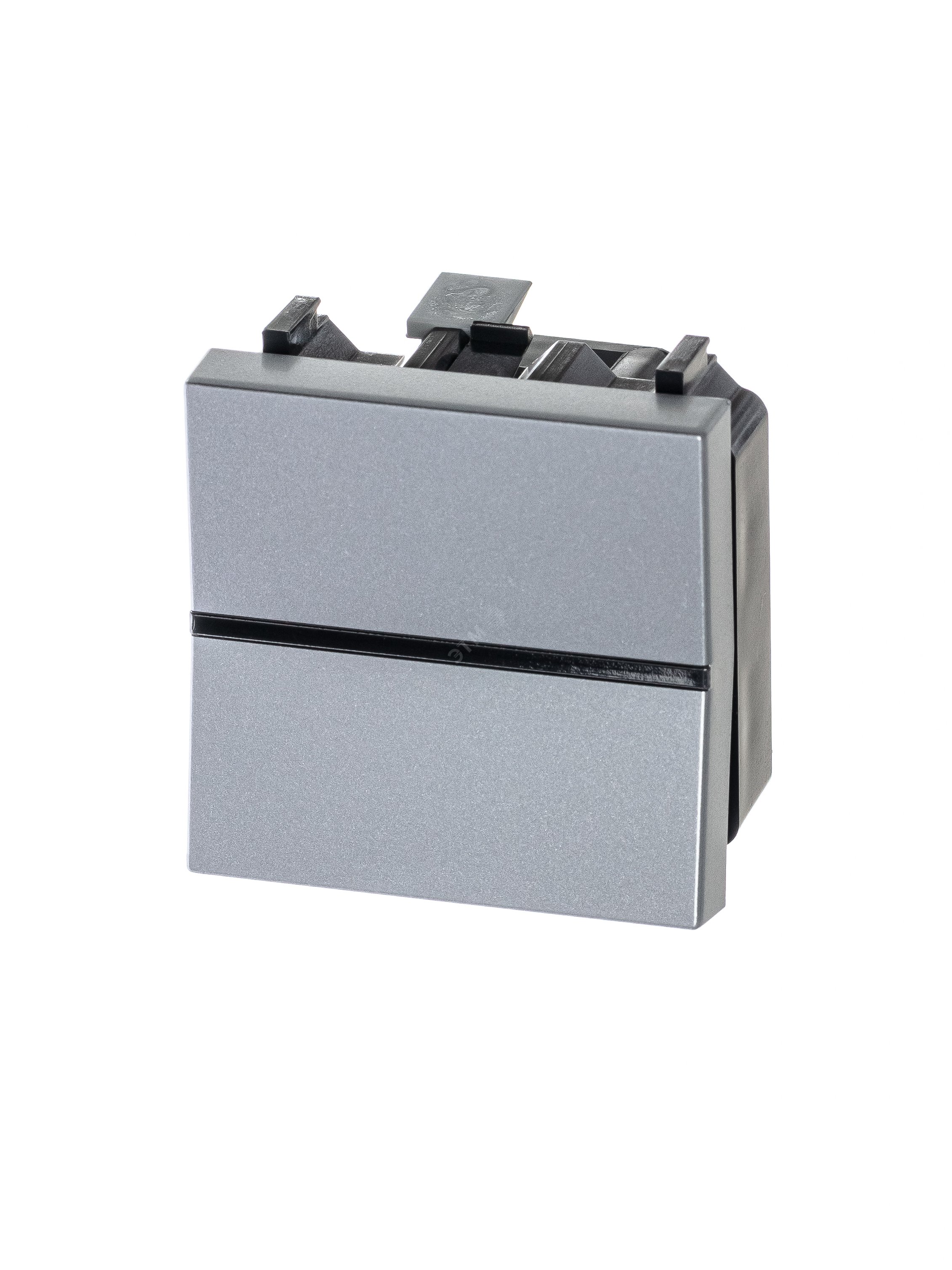Выключатель одноклавишный, в рамку, серебро N2201 PL ABB - превью 3