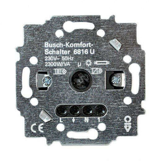 Механизм для детектора движения Busch-Komfortschalter для всех типов ламп 2300Вт 6816 U-500 ABB - превью 2