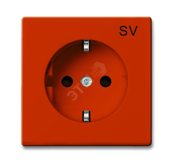 BASIC 55 Розетка 16А 250В с маркировкой SV оранжевый SCHUKO 20 EUC-14-92-5 ABB - превью 3