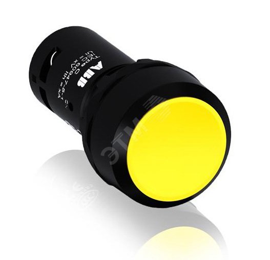 Кнопка CP1-10Y-11 желтая без фиксации 1НО+1HЗ (черное декоративное кольцо) 1SFA619100R1073 ABB - превью 2