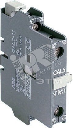 Блок контактный дополнительный CAL5X-11 (1НО+1НЗ) боковой для контакторов AX09-AX80 1SBN019020R1011 ABB - превью
