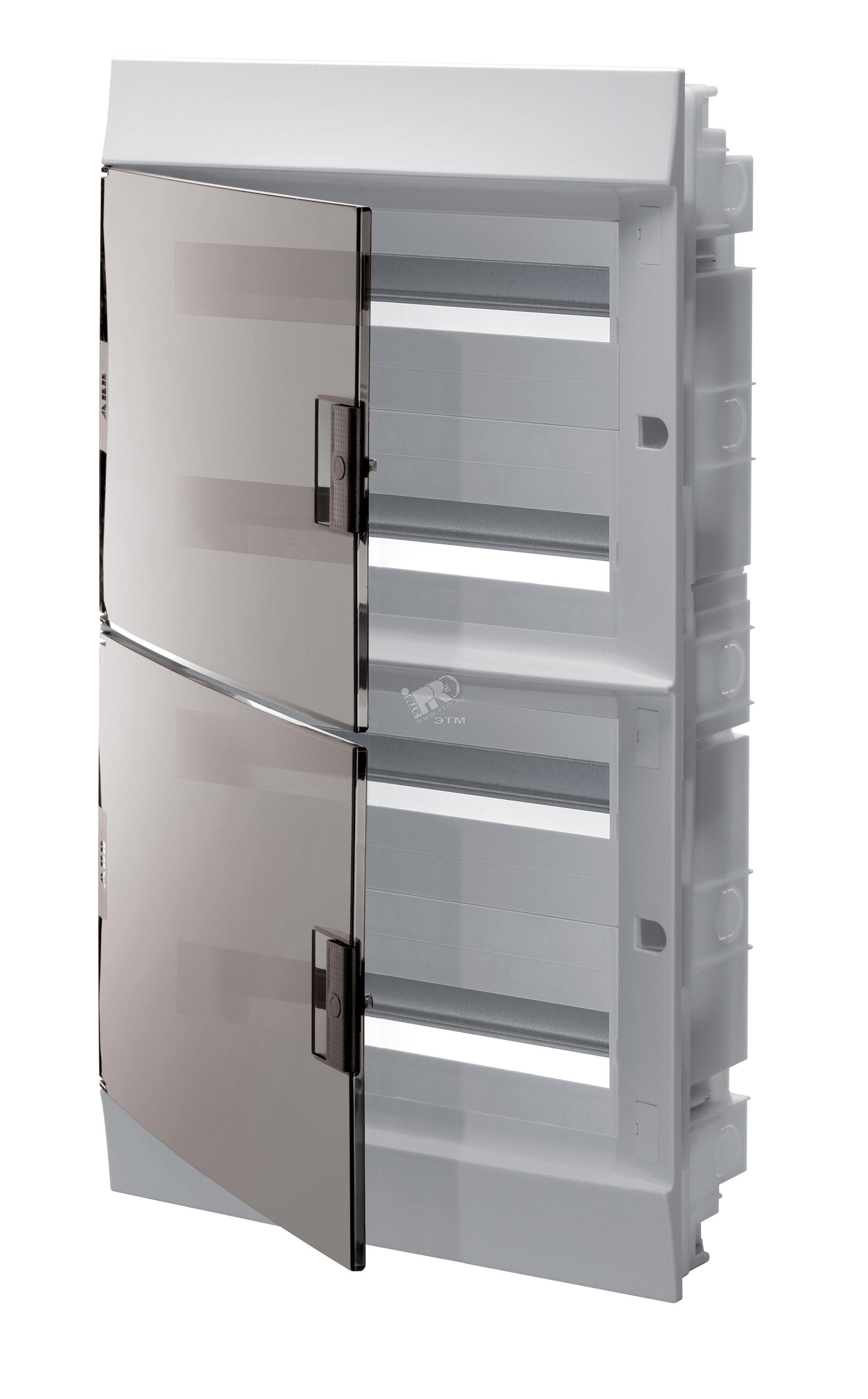 Щит распределительный встраиваемый ЩРв-п Mistral41 72М пластиковый прозрачная дверь с клеммами 41A18X43B ABB - превью 2