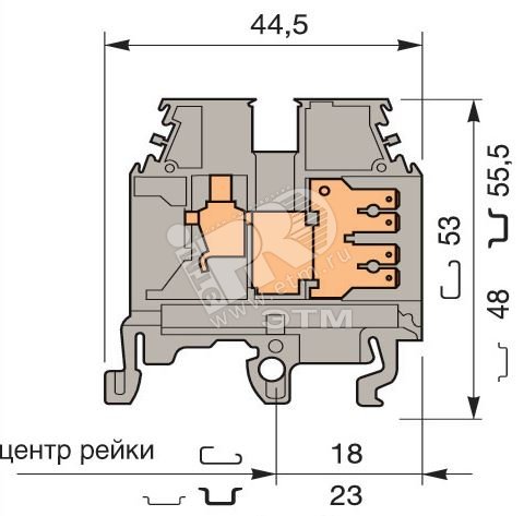 Клемма винтовая M4/6.2G 4мм.кв. артикул 1SNA115189R1100 ABB - купить в ...