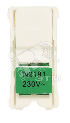 Zenit Лампа неоновая для однополюсного выключателя/переключателя/кнопок цоколь зеленый N2191 VD ABB - превью 2
