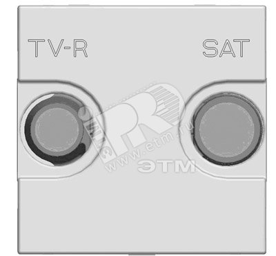 Zenit Розетка телевизионная TV-R-SAT одиночная с накладкой серебро N2251.3 PL ABB - превью 2