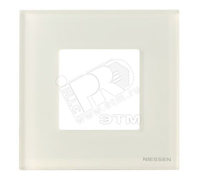 Zenit Рамка 1 пост 2 модуля стекло белое N2271 CB ABB - превью 2
