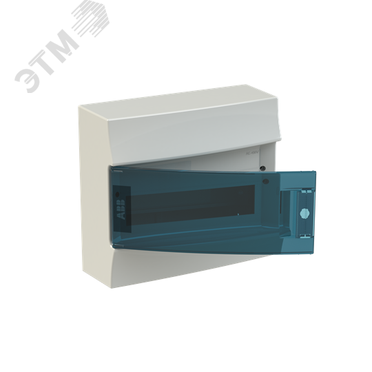Щит распределительный навесной ЩРн-п-12 пластиковый Mistral41 зеленая прозрачная дверь с клеммами IP41 1SPE007717F0421 ABB